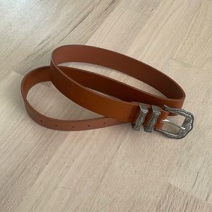 Western-Style Faux Leather Belt